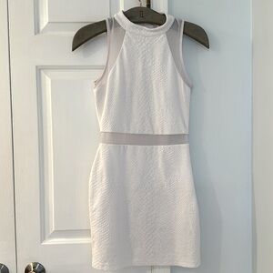 Arden B While Dress with very light pink lace